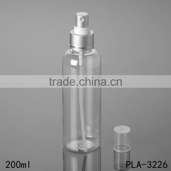 Clear 2017 Hot New Products Cosmetic Fragrance Perfume Round Shoulder 200ml Hot Sale Price Plastic Spray Bottle of Water photo-3