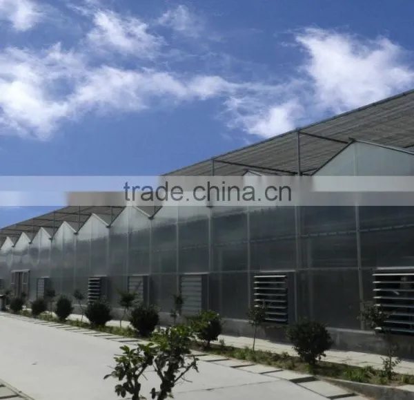 Good Quality Multi Span Polycarbonate Flower Greenhouse With Shading System and Growing Lighting System photo-4