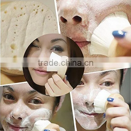 Facial Cleanser Exfoliate Brush Facial Skin Care Tool, Pore Cleaner (Wooden Handle) photo-4