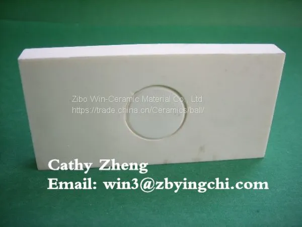95% Al2O3 Construction Alumina Ceramic Tile for Concrete Pan Mixers photo-4