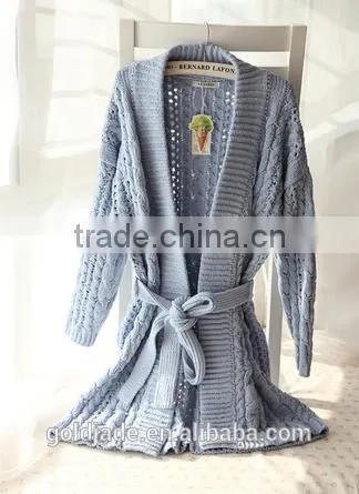 2015 New Wool Sweater Homewear ,wool Sweater Knited Housecoat,knitted Homewear for Winter Coating photo-2