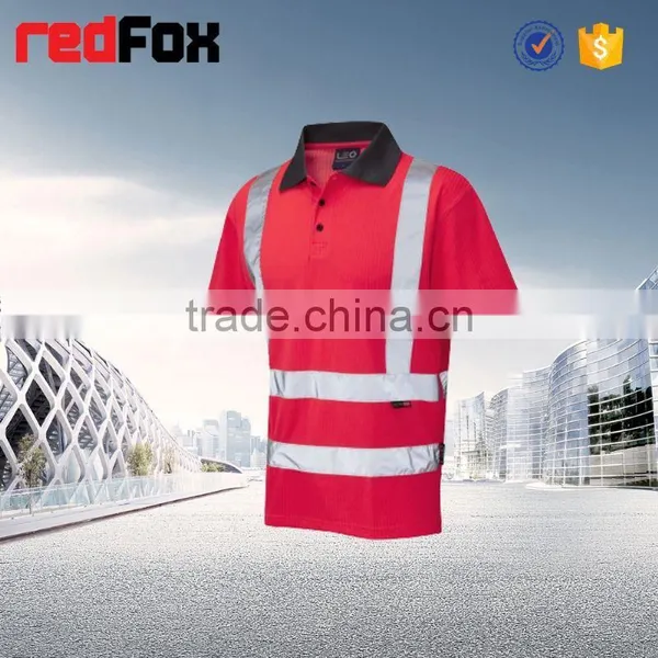 Two-colored Reflective Safety T-shirt for Running Mens Good-looking T-shirt hi Vis Polyester T-shirt Terry Cloth photo-4