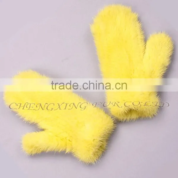 CX-A-60Q 2016 Wholesale Genuine Knitted Mink Fur Gloves photo-5