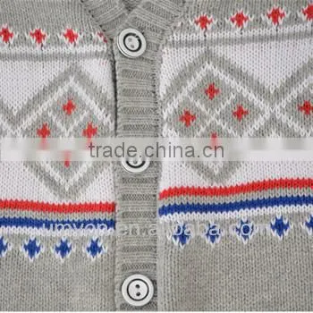2014 Spring Jacquard Single Breasted Kids Cardigan Sweater photo-3