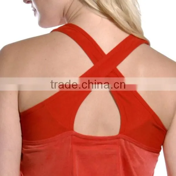 Double Layer Yoga Tank Top With A Loose And Breathable Mesh Overlay photo-5