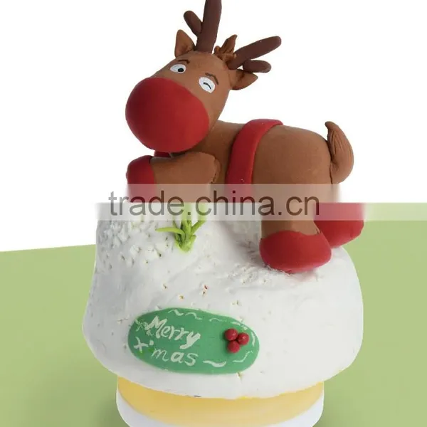Clay Christmas Craft Decorations Xmas With Christmas Reindeer photo-3