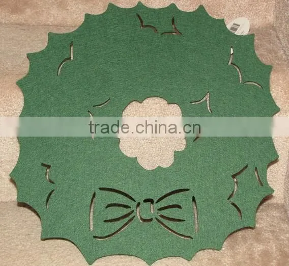 Felt Green Wreath Placemat - New