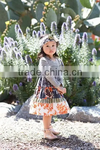 Persnickety Baby Cotton Frocks Designs Little Girls Boutique Outfits Wholesale Back to School Clothing Set photo-2