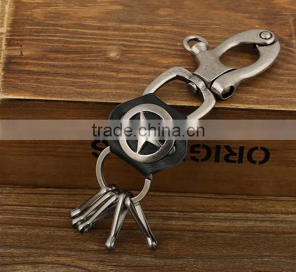2016 Keychain/Key Tag /Key Fob,Star Handmade Leather Key Chain photo-3
