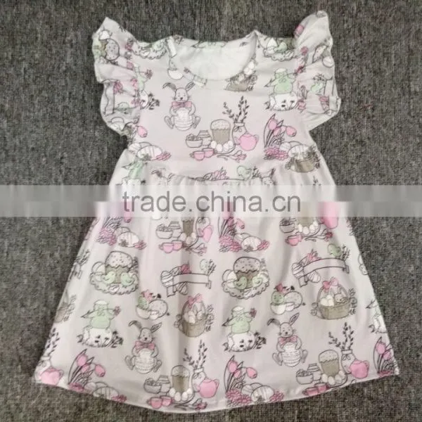 2017 Kids Clothing Spring and Summer Cute Dresses for Baby Girl Dresses Easter Bunny Toddler Dresses photo-4