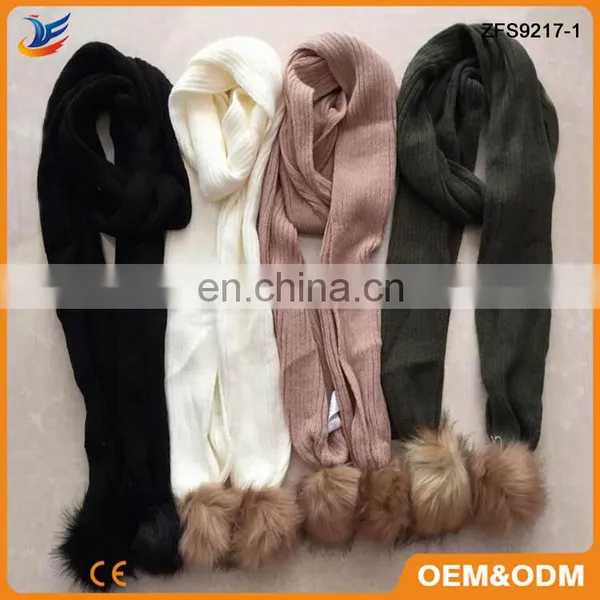 2017 New Arrival Pom Scarf With Bottom Price photo-2
