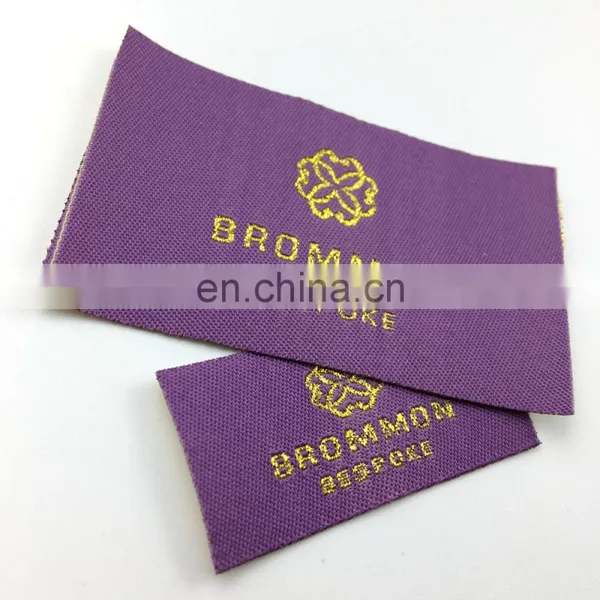 Garment Labels Clothing Label Gold Metallic Woven Label photo-6
