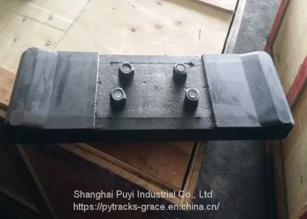 Protective Chain On Excavator Rubber Pads Black Color High Performance photo-2