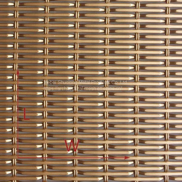 XY-1228P Coppper Color Aluminum Architectural Wire Mesh photo-2
