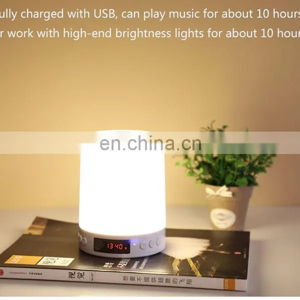 Wireless Bluetooth Speaker Bedside Night Light Smart Touch Control Portable Light With Music Playback photo-4