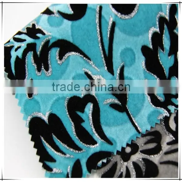 High Quality Cloth Fabric Flock On Flock With Silver For Sofa photo-4