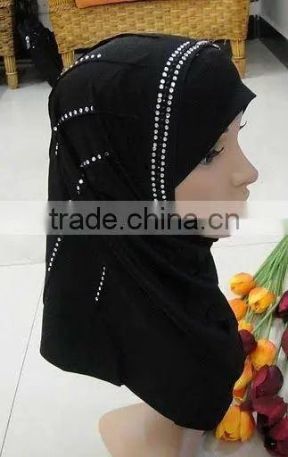 A252 Popular Crystal Beaded Arabic Wear;islamic Headscar;muslim Hijab 2011