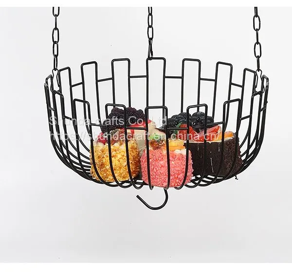 Three-Layer Fruit Hanging Basket Creative Metal Folding Foldable Art Removable Fruit Basin Storage Basket Cradle Home Furnishing Articles photo-2