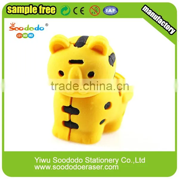 Cute Puzzle 3D Tiger Shaped Eraser photo-2