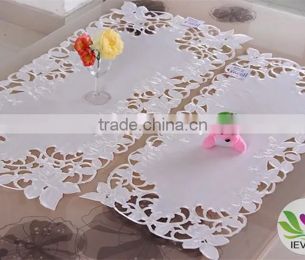 Hot-sale White Hand Embroidery Tablecloth Hotel Table Cloth/table Cover/napkin/wholesale Tablecloth photo-5