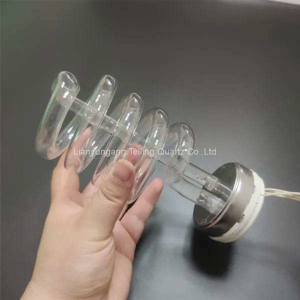 UV Quartz Spiral Bulb Light UVC Germicidal Lamp Air Water Disinfection