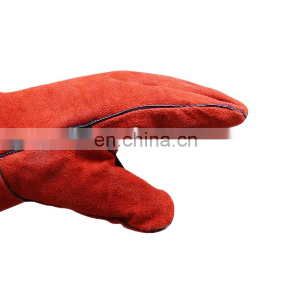 Industrial Cow Split Leather Long Safety Working Welding Gloves for Welder photo-5