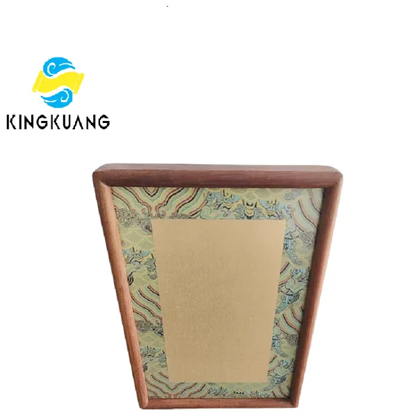 A4 29.7*21 cm Golden Color Rice Paper High Quality Entandrophragma Cylindricum Wooden Frame