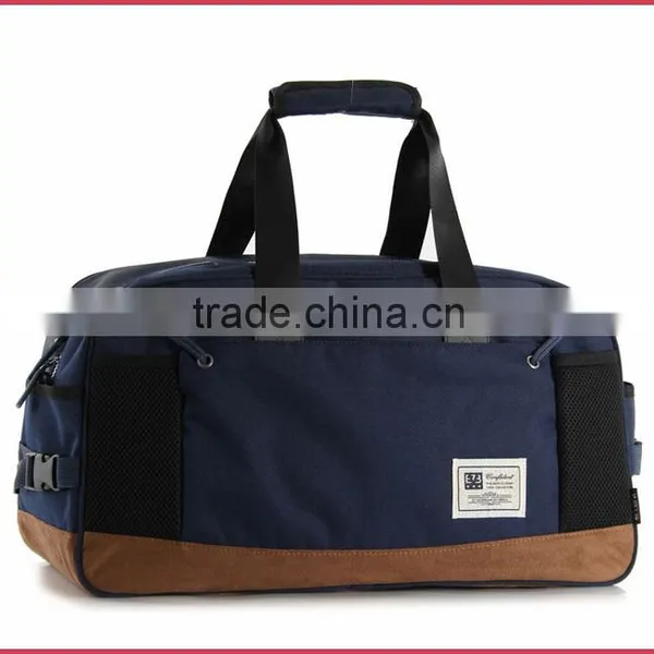 Fashion Cotton Fabric Travel Duffle Bag Nubuck Leather MOQ 500 Pieces From Bag Factory China photo-2