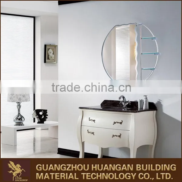 Home Decorative Bathroom Mirror With Stainless Steel Shelf photo-5