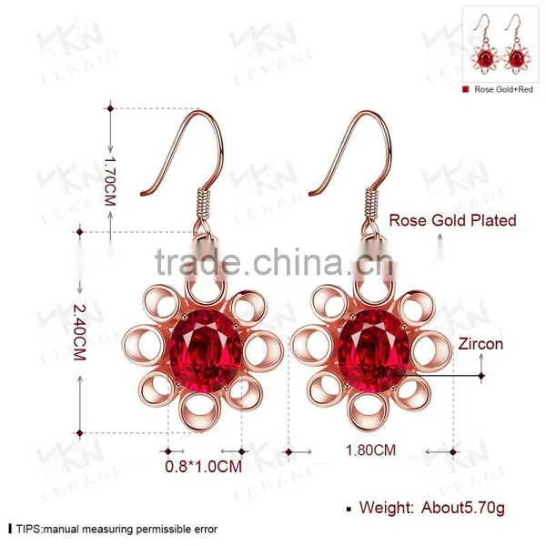 Christmas 18K Gold Plated Tourmaline Zircon Earrings Wholesale photo-4