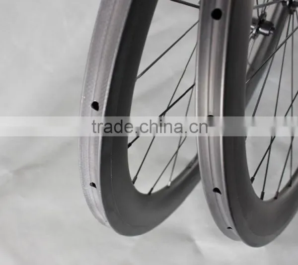 Black Hub 700C Tubular Carbon Wheel Set Professional UD Matt Carbon Road Bike Tubular Wheelset W65T photo-4