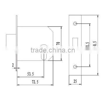 Hotel Door Security Lock With European Profile Cylinder photo-2
