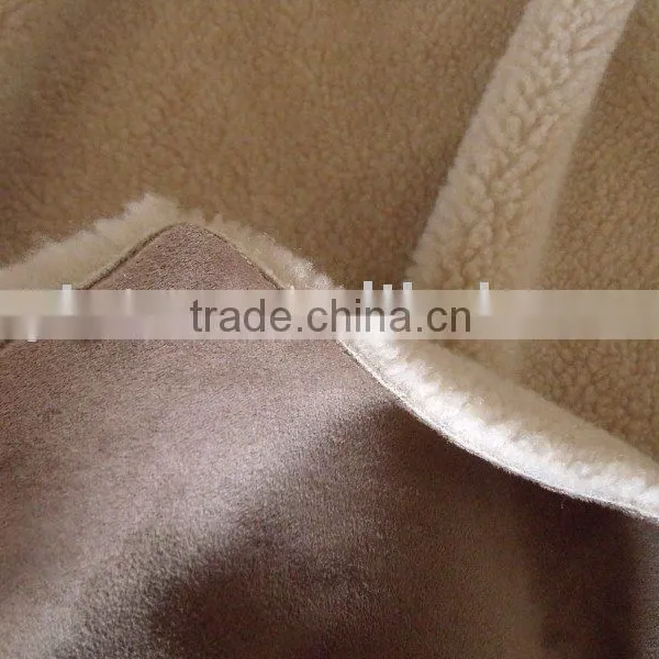 Sherpa Cashmere Bonded With Suede