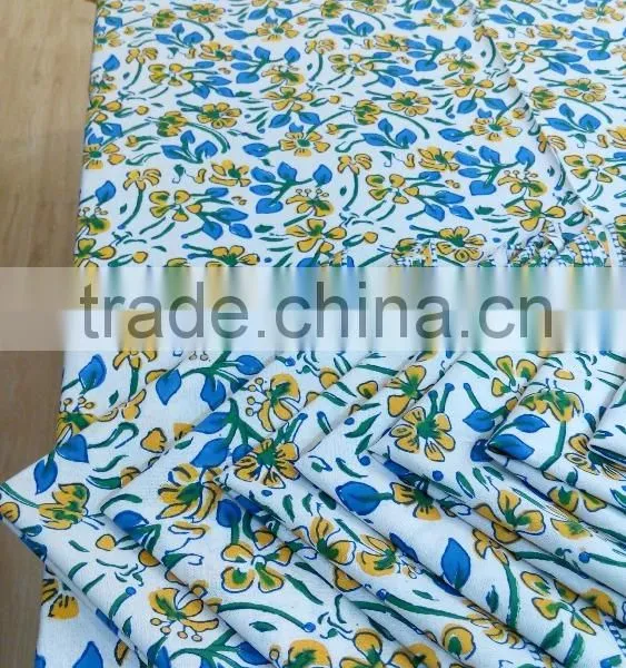100 % Cotton Multi Color Jaipur Handblock Printed Table Covers With Napkins 6 Seater 8 Seater 12 Seater photo-3