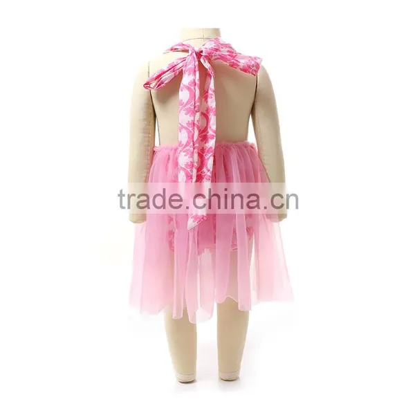 Wholesale Popular High Quality Sleeveless Floral Fresh Baby Girls Lace Romper photo-3