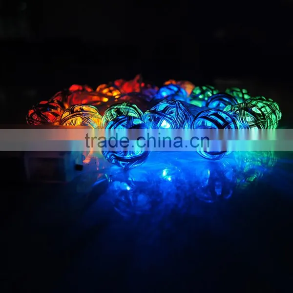Euro Style 20 RGB Multicolor Silver Handmade Led Ball String Lights Fairy Wedding MAS Patio Deco Lamp photo-5