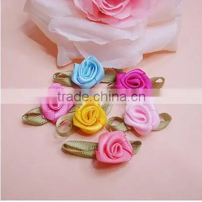 Leaf Satin Ribbon Rosettes for Garment photo-2