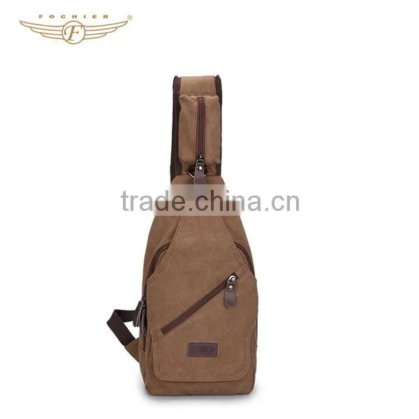 Custom Single Strap Men Canvas Sling Bags Wholesale photo-3