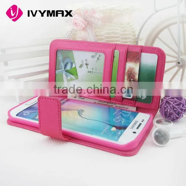 Wallet PU Leather Mobile Phone Case Manufacturer for Samsung Galaxy s6 Edge photo-5