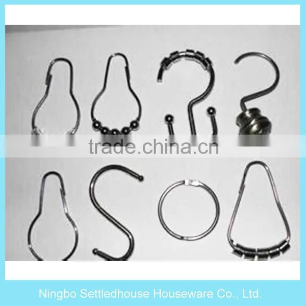 Simple Installation Traditional Custom Printed Metal Shower Curtain Hooks