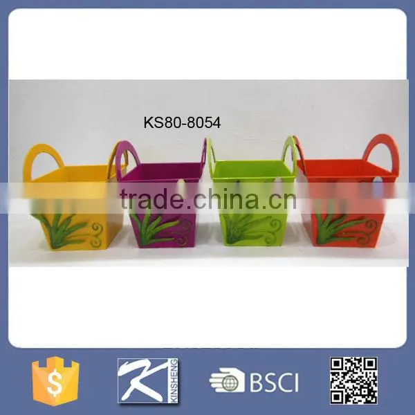 Latest Design Garden Decorative Iron Metal Flower Pot photo-2