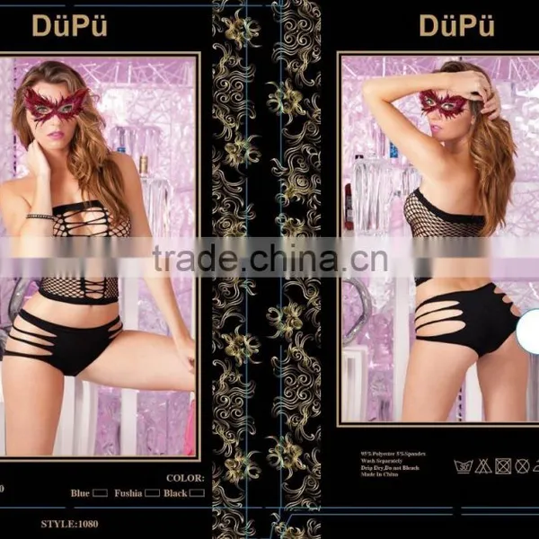 Temptlife Brand Hot Selling Temptation Two Piece Sexy Black Lingerie Bodystocking photo-3