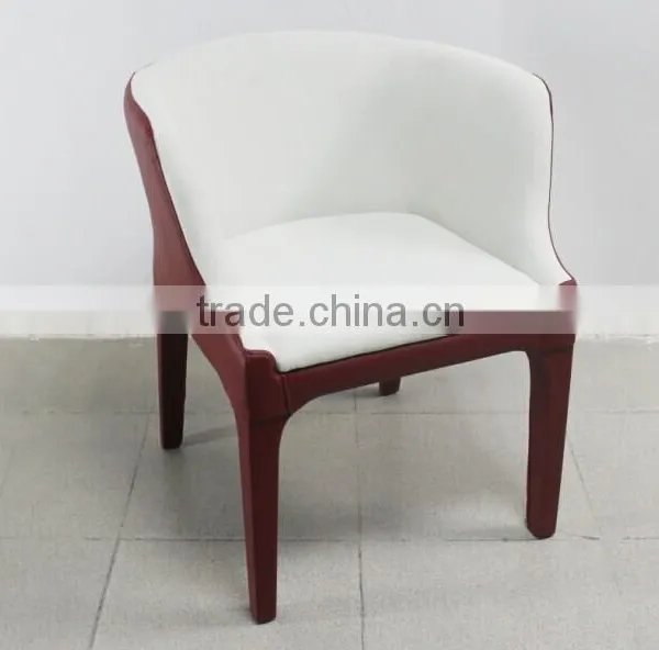White Leather Dining Chair for Luxury Resterant
