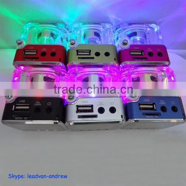 Support USB TF Music Playing Crystal Flash High Quality Portable Speaker For Bicycle photo-5