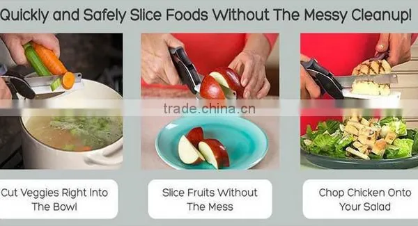 Factory Wholesales Stainless Steel Clever Cutter 2-in-1 Knife photo-3