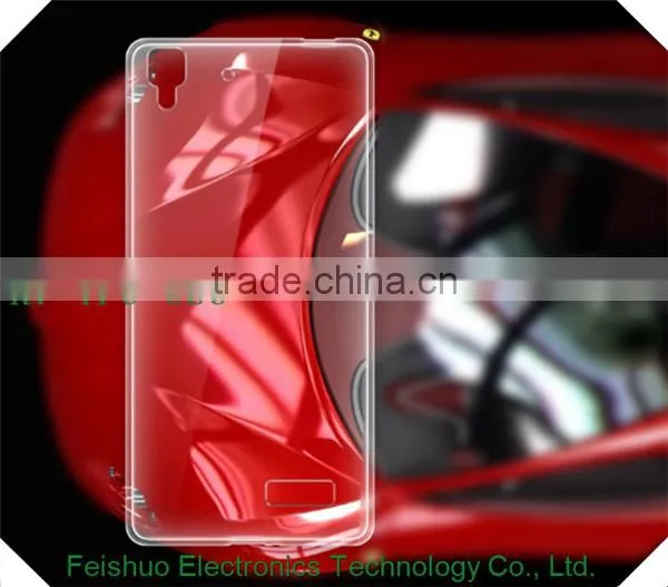 0.5mm Ultra Thin Transparent Crystal TPU Soft Case For OPPO R7 photo-3