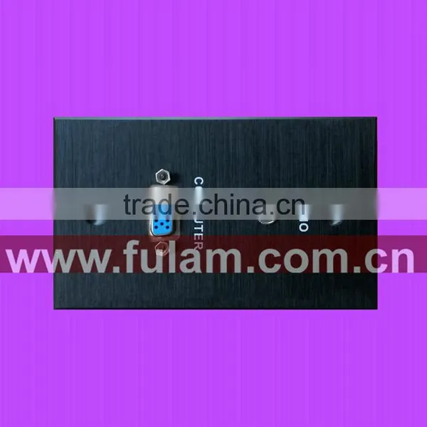 US Type American Aluminum Metal Material Faceplate Wallplate Audio Video Data