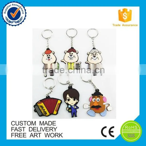 China Eco-friendly Soft Pvc Rubber Custom Letters Keychain photo-5