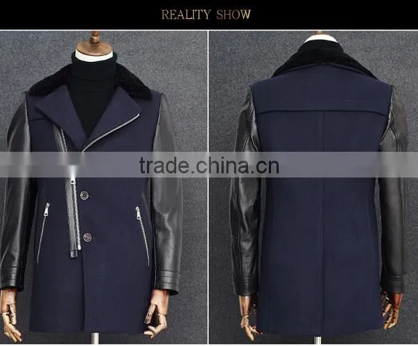 China Cashmere Wool Coat Man Leather Jacket Winter Wool Fabric for Coats photo-5