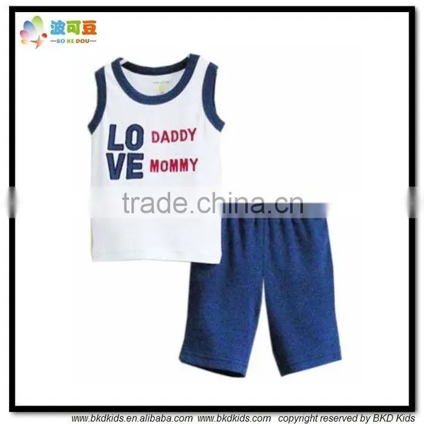 BKD Animal Embroidery Sleeveless Baby Boy Clothing Set photo-3